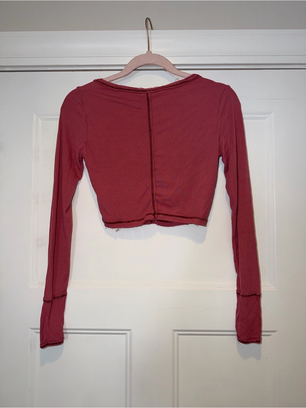 Urban Outfitters Out from Under Long Sleeve Ribbed Crop Top - Picture 2 of 3